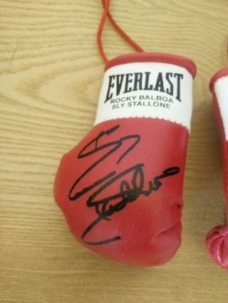 Mini Boxing Gloves Rocky balboa Signed Stallone Rare collectible 2
