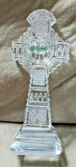 Galway Celtic Standing Cross Crystal Figurine 5 3/4 " Tall Irish Hard 2 Find Rare