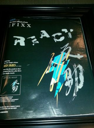 The Fixx React Rare Classic Promo Poster Ad Framed