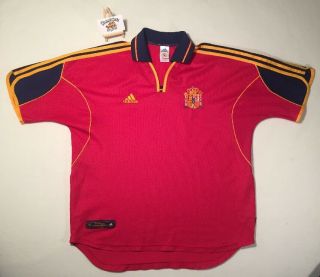 Vintage Adidas Spain Spanish 1999/2001 Football Shirt Jersey Xl 