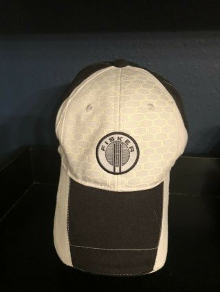 Fisker Automotive Adjustable Baseball Dad Style Hat Cap Black/white Rare
