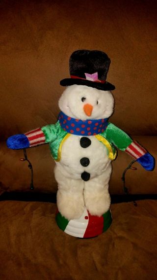 Rare Retired Gemmy Animated Lighted Snowman Funky Music Dancing Singing Exc