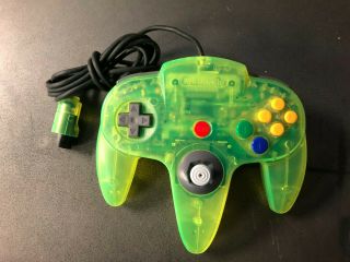 Official Oem Nintendo 64 N64 Joystick Controller Lime Green Nus - 005 Rare