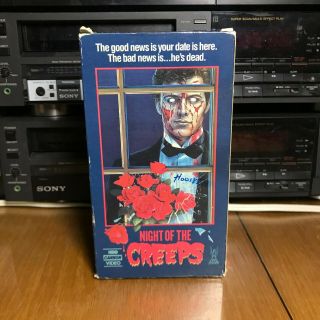 Night Of The Creeps Vhs 1986 Rare Horror Zombie Cult Hbo Cannon -