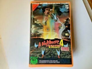 Vhs Rare Find.  Horror.  Nightmare On Elm St 4.  Cbs/fox Release In Clam