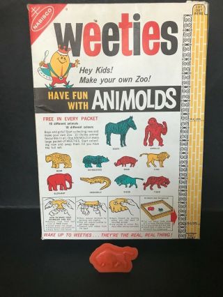 Cereal Toy Rare Animolds - Not Listed In Cereal Book - Bison Orange