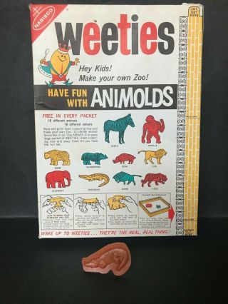 Cereal Toy Rare Animolds - Not Listed In Cereal Book - Crocodile Brown
