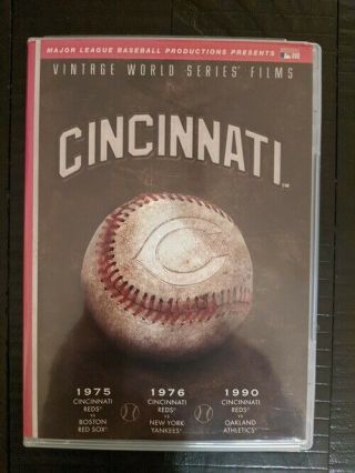 Cincinnati Reds Mlb Vintage World Series Films 1975 1976 & 1990 Dvd Rare Oop