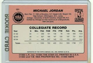 Rare 1996 Topps Stars Reprints Michael Jordan Rookie Card 24 BV $100.  00 Sharp 2