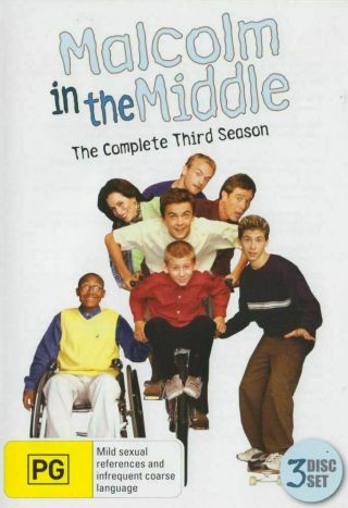 Malcolm In The Middle : Complete Season 3 Dvd (set) Series Three Third - Rare