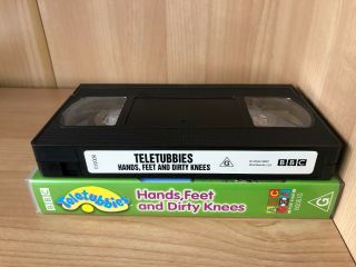 TELETUBBIES HANDS,  FEET and DIRTY KNEES RARE NEAR PAL VHS VIDEO 3
