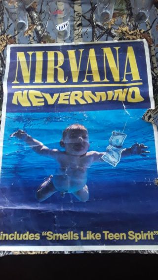 Nirvana Nevermind Promo Poster 1991 Rare Vintage