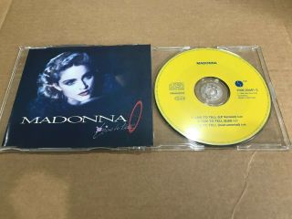 Madonna - Live To Tell - Yellow German Rare Oop Cd Single