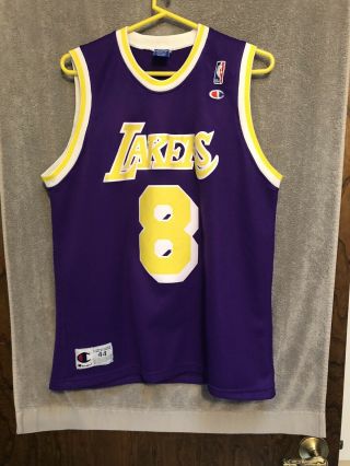 Vintage Champion Kobe Bryant Los Angeles Lakers 8 Nba Jersey 90’s Rare Men’s 44