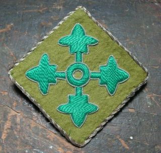Rare Post Wwii Vintage Us Army 4th Infantry Division Embr Patch German Made