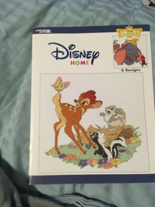 Disney Leisure Art Unique Rare Cross Stitch Patterns Book Bambi,  Dumbo And More