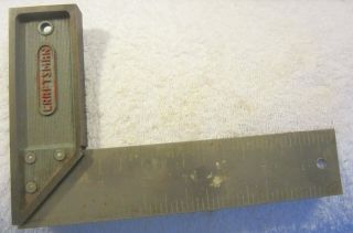 Vintage Craftsman 6 " All Metal,  Heavy Duty,  Tool,  Steel Try Square,  Rare Variety