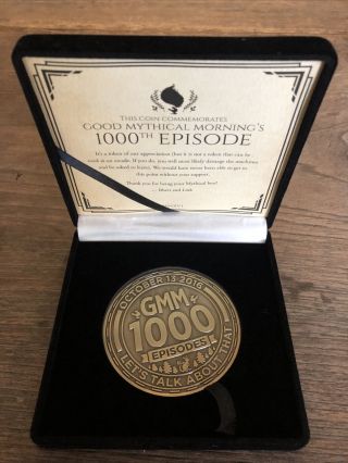 Good Mythical Morning 1000th Episode Commemorative Coin Rare