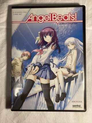 Angel Beats Complete Series Dvd 2011 3 - Disc Set Rare Oop Angelbeats