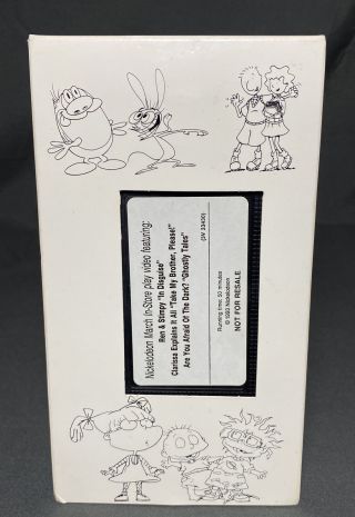 Rare Sony Wonder 1993 Nickelodeon In - Store Play Vhs Not For Resale Ren & Stimpy