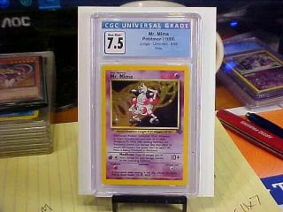Cgc 7.  5 Near,  1999 Pokemon Jungle Unlimited Mr.  Mime Holo Rare 6/64 Psa Beckett