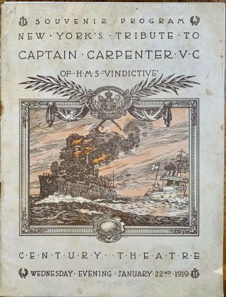 A Tribute To Captain Carpenter Vc Century Theatre York 1919 Rare Programme