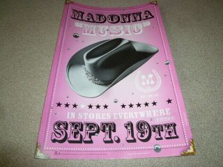 Madonna - Music : 2000 Us Promo - Only Poster : Very Rare
