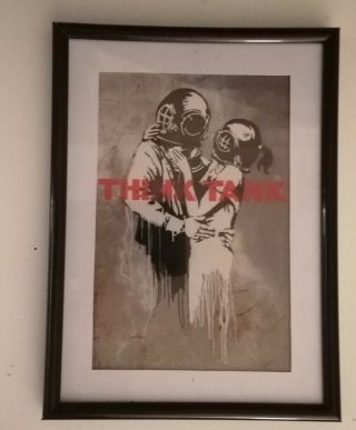 Blur X Banksy Think Tank Postcard Print In Frame,  Rare Item In Vgc
