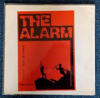 The Alarm Marching Mega Rare Colour Vinyl Lp Blood Red Splash On Clear
