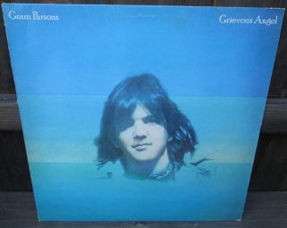 Gram Parsons: Grievous Angel Lp Vinyl Album Rare 1974 Uk Repress K 54018 Nr