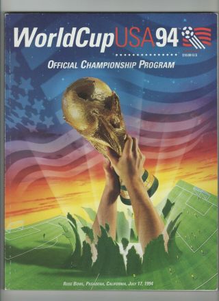 1994 Fifa World Cup Official Championship Programme Final Brazil V Italy Rare