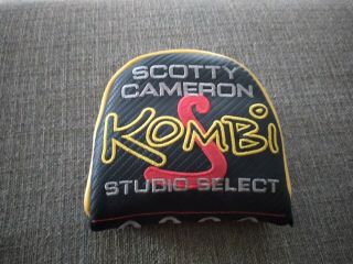 Good Rare Scotty Cameron Kombi Black Mallet Golf Putter Headcover Head Cover