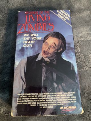 Revenge Of The Living Zombies Vhs Rare Magnum Horror Uncensored Gore 1989
