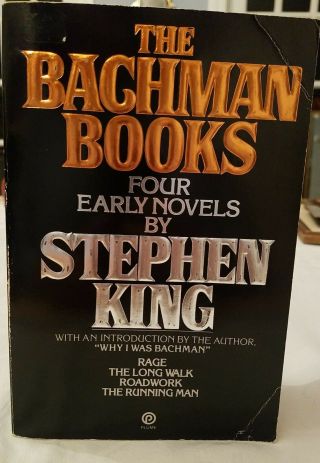 The Bachman Books By Stephen King Large Paperback 1985 Rage Rare First Printing