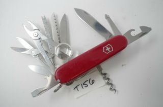 Victorinox Swiss Champ Red Blade Survival Swiss Army Pocket Knife Rare