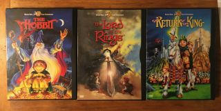 Hobbit / Lord Of The Rings / Return Of The King Dvd Trilogy Animated Oop Rare