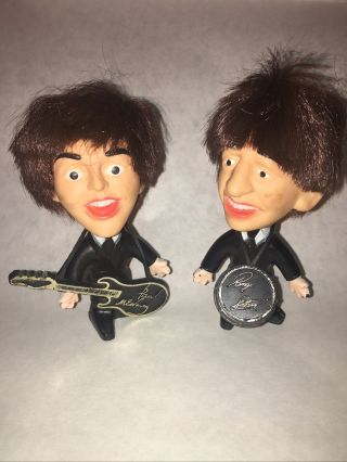 Rare Vintage 1964 Paul Mccartney And Ringo Starr Seltaeb Beatles Dolls Figures