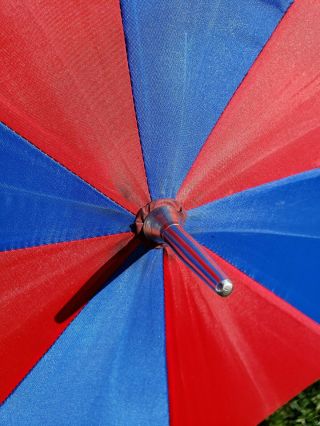 Vintage American Airlines Golf Umbrella Large Rare Red White & Blue 43 1/2 