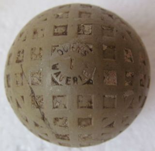 Vintage Old Square Mesh Golf Ball - Dunn 