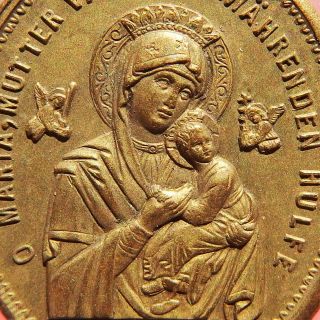 Rare St Alphonsus Liguori Religious Medal Old Our Lady Of Perpetual Help Pendant