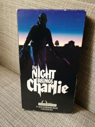 The Night Brings Charlie Vhs Slasher Horror Gore Rare Htf