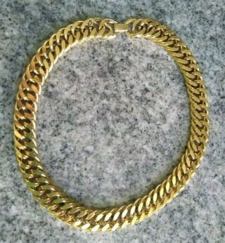 Rare Spectacular Vintage Napier Gold Tone Chunky Link Classic Statement Choker