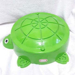 Rare Little Tikes Mini Small Green Turtle Sand Box Doll Or Tabletop Play Cover