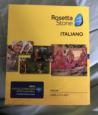 Rosetta Stone Italian Level 1,  2,  3,  4,  5 Italiano Rarely Used; Set