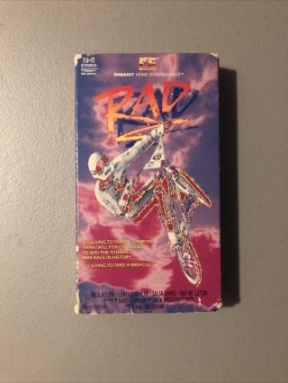 Vhs Rad (1986) Very Htf Rare Oop Bmx Movie Talia Shire Bill Allen Lori Loughlin