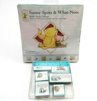 Set Of 2 Rare/vintage Winnie The Pooh Stamp Sets Sunny Spots What Nots Pooh Mail