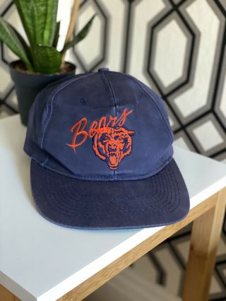 Vintage Chicago Bears Nfl Football Snapback Hat Cap Rare Script