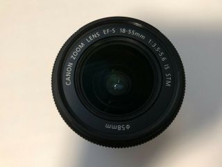 Canon Ef - S 8114b002 18 - 55mm F/3.  5 - 5.  6 Stm Is Lens Cond.  Rarely