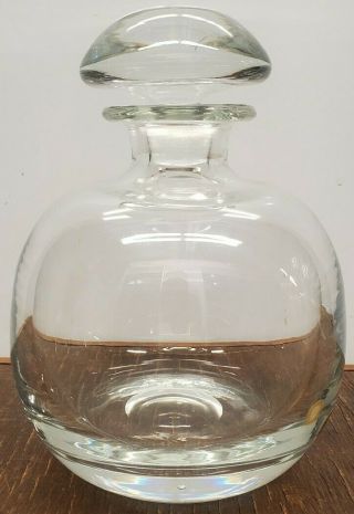 Rare Vintage Reijmyre Swedish Glass 7 " Decanter Bottle Stopper Sweden Heavy