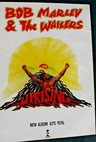 Bob Marley Vintage Rare Reggae 1980 ' Uprising ' Tour program from the Last Tour 3